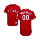 Men's Texas Rangers Customized Alternate Scarlet Flex Base Custom Baseball Baseball Jersey