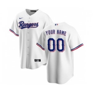 Men's Texas Rangers Home 2020 Baseball Custom Cool Base Jersey - White