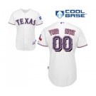 Texas Rangers Personalized Custom White Baseball Jersey