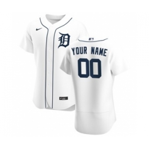 Men's Detroit Tigers 2020 Home Custom Flexbase Jersey - White