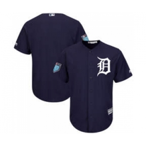 Men's Detroit Tigers Customized Majestic Navy 2018 Spring Training Cool Base Team Jersey