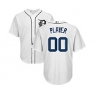 Men's Detroit Tigers Customized White 2018 Home Cool Base Custom Baseball Baseball Jersey