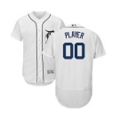 Men's Detroit Tigers Customized White 2018 Home Flex Base Custom Baseball Baseball Jersey