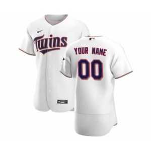 Men's Minnesota Twins 2020 Home Custom Flexbase Jersey - White