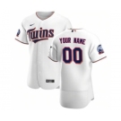 Men's Minnesota Twins Custom White Home 2020 60th Season Authentic Team Baseball Jersey