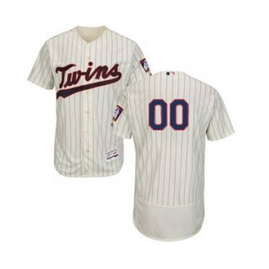 Men's Minnesota Twins Customized Alternate Ivory Navy Flex Base Custom Baseball Baseball Jersey