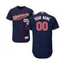 Men's Minnesota Twins Customized Alternate Navy Flex Base Custom Baseball Baseball Jersey