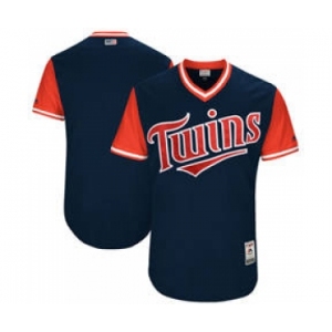 Men's Minnesota Twins Customized Navy 2017 Little League World Series Players Weekend Jersey