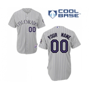 Colorado Rockies Personalized custom Grey Baseball Jersey