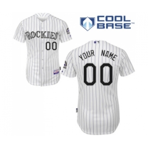 Colorado Rockies Personalized custom White Baseball Jersey