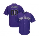 Men's Colorado Rockies Customized Purple Alternate Cool Base Custom Baseball Baseball Jersey