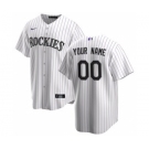 Men's Colorado Rockies Home 2020 Baseball Custom Cool Base Jersey - White Purple