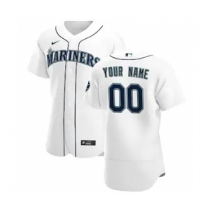 Men's Seattle Mariners 2020 Home Custom Flexbase Jersey - White