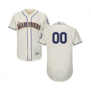 Men's Seattle Mariners Customized Alternate Cream Flex Base Custom Baseball Baseball Jersey