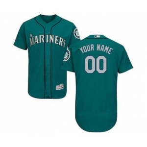 Men's Seattle Mariners Customized Alternate Green Flex Base Custom Baseball Baseball Jersey