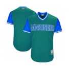 Men's Seattle Mariners Customized Aqua 2017 Little League World Series Players Weekend Jersey