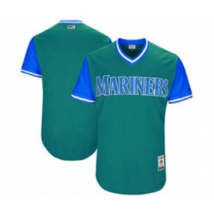 Men's Seattle Mariners Customized Aqua 2017 Little League World Series Players Weekend Jersey