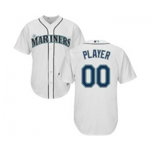 Men's Seattle Mariners Customized White Cool Base Custom Baseball Baseball Jersey