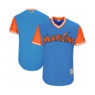 Men's Miami Marlins Customized Royal 2017 Little League World Series Players Weekend Jersey