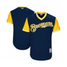 Men's Milwaukee Brewers Customized Navy 2017 Little League World Series Players Weekend Jersey