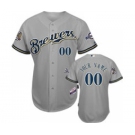 Milwaukee Brewers Customized grey Jerseys