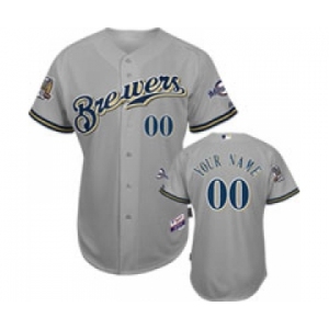 Milwaukee Brewers Customized grey Jerseys