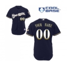 Milwaukee Brewers Personalized Custom blue Baseball Jersey