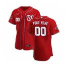 Men's Washington Nationals 2020 Alternate Custom Flexbase Patch Jersey - Scarlet