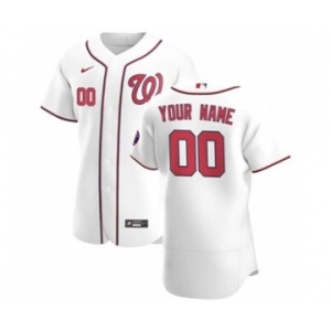 Men's Washington Nationals Custom White Home 2020 Authentic Player Baseball Jersey