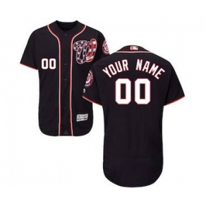 Men's Washington Nationals Customized Alternate Navy Flex Base Custom Baseball Baseball Jersey