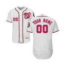 Men's Washington Nationals Customized Home White Flex Base Custom Baseball Baseball Jersey