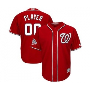 Men's Washington Nationals Customized Scarlet 2018 All-Star Game Alternate Cool Base Custom Jersey