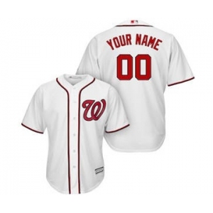 Men's Washington Nationals Customized White Cool Base Custom Baseball Baseball Jersey