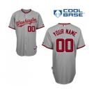 Washington Nationals Personalized Custom grey Baseball Jersey