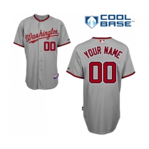 Washington Nationals Personalized Custom grey Baseball Jersey