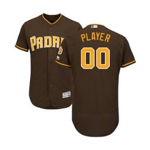 Men's San Diego Padres Customized Brown Alternate Flex Base Custom Baseball Baseball Jersey