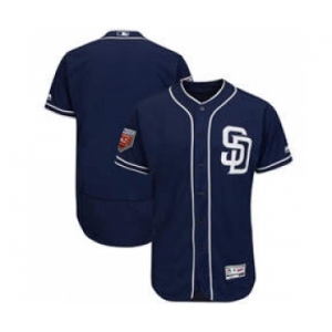 Men's San Diego Padres Customized Majestic Navy 2018 Spring Training Flex Base Team Jersey