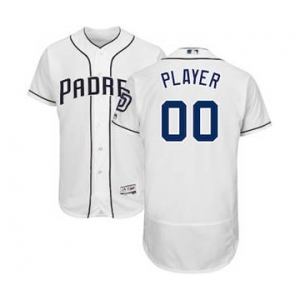 Men's San Diego Padres Customized White Home Flex Base Custom Baseball Baseball Jersey