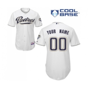 Padres Customized Authentic White Cool Base MLB Jersey