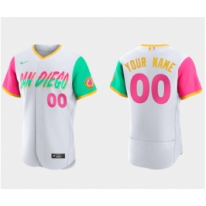 San Diego Padres Custom Men's Nike White 2022 City Connect Jersey