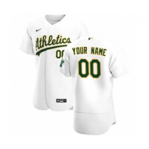 Men's Oakland Athletics Custom White Home 2020 Authentic Player Baseball Jersey