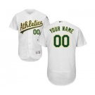 Men's Oakland Athletics Customized Home White Flex Base Custom Baseball Baseball Jersey