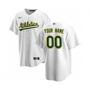 Men's Oakland Athletics Home 2020 Baseball Custom Cool Base Jersey - White