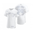 Men's Toronto Blue Jays Custom Platinum Baseball MVP Limited Player Edition Jersey