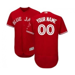 Men's Toronto Blue Jays Customized Scarlet 2017 Flex Base Custom Baseball Baseball Jersey