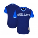 Men's Toronto Blue Jays customized Navy 2017 Little League World Series Players Weekend Jersey