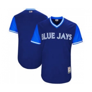 Men's Toronto Blue Jays customized Navy 2017 Little League World Series Players Weekend Jersey