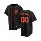 Men's San Francisco Giants Alternate 2020 Baseball Custom Cool Base Jersey - Black