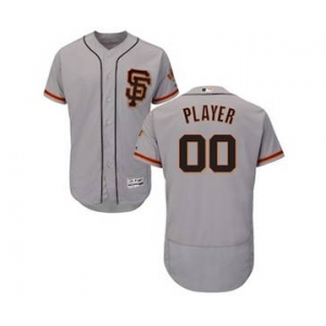 Men's San Francisco Giants Customized Alternate Gray Flex Base Custom Baseball Baseball Jersey