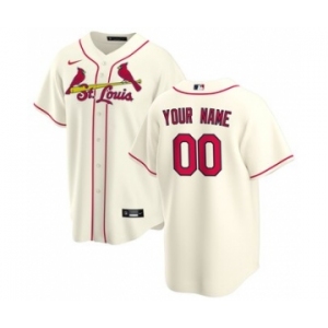 Men's St. Louis Cardinals Alternate 2020 Baseball Custom Cool Base Jersey - Cream